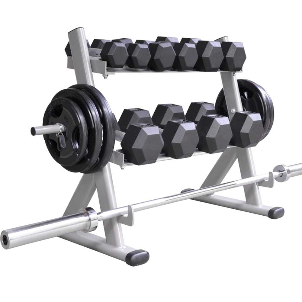 덤벨 정리대 진열대 랙 다이 받침대 아령 거치대 헬스 거치대+덤벨75kg+바벨50kg - 상세 이미지 2