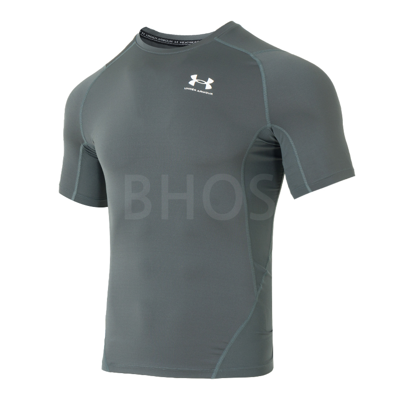 언더아머 UA HG Armour Comp SS-GRY 남성 티셔