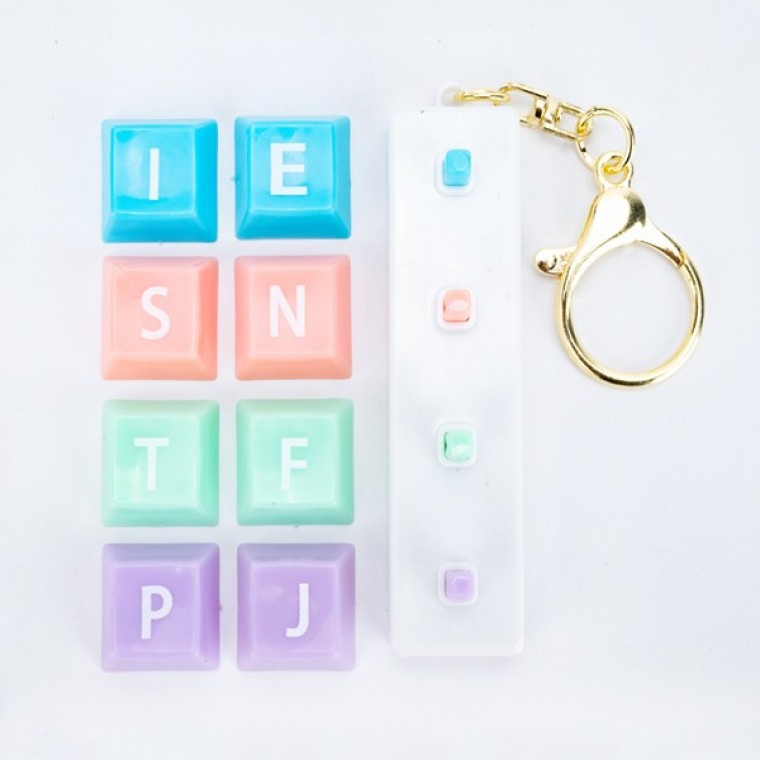 도모아 내가 만드는 MBTI 키캡 클리커 딸깍이 키보드 장난감 피젯토이 키링 - 상품 이미지