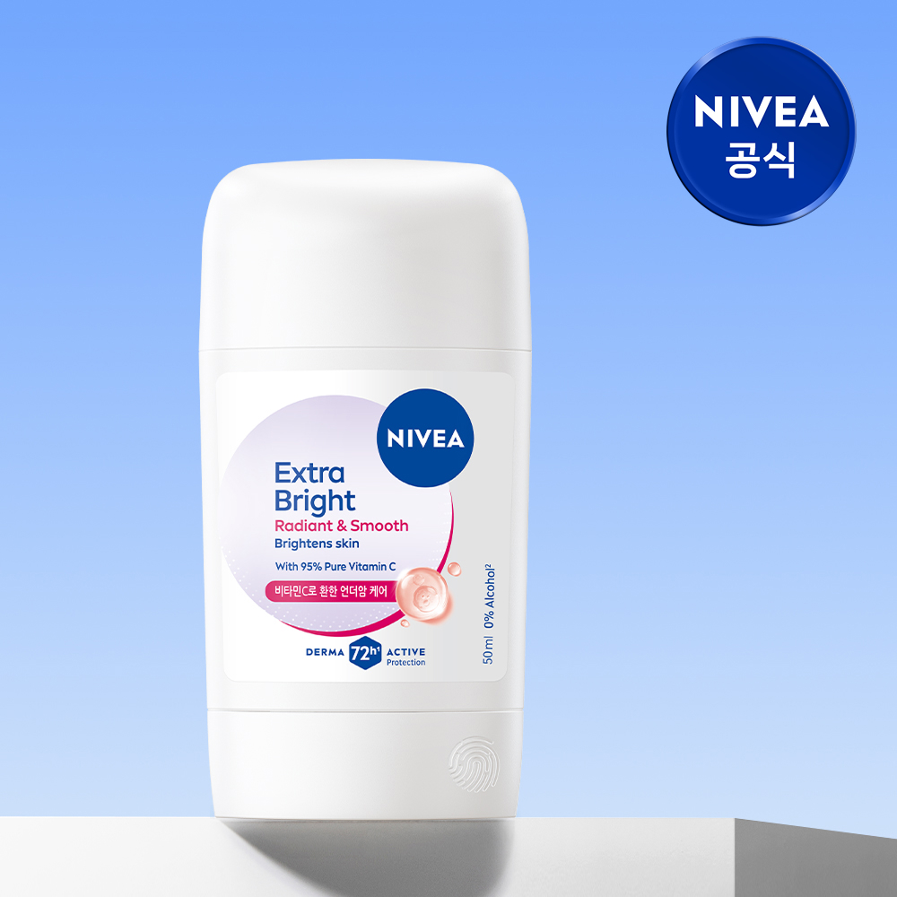 니베아 데오드란트 스틱 엑스트라 브라이트 50ml, 1개 - 상품 이미지