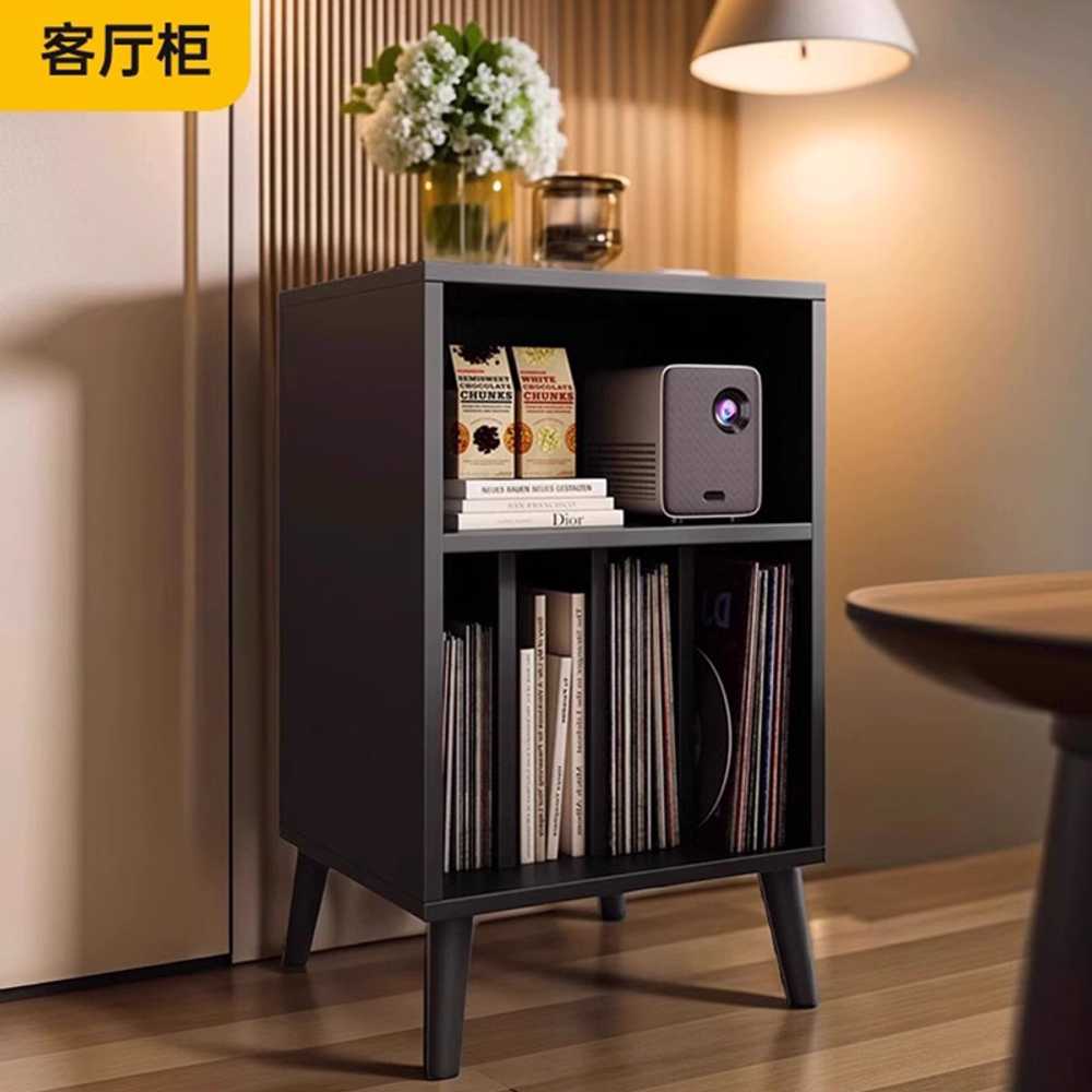 LP 수납장 다용도 원목 쇼케이스 선반 턴테이블 거실 83x48x40cm 월넛 이미지 6