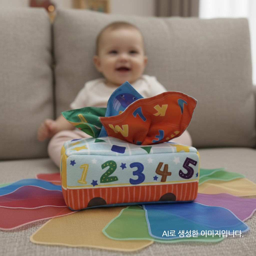 리틀그립 아기 티슈 촉감 놀이 오감 발달 이미지 8