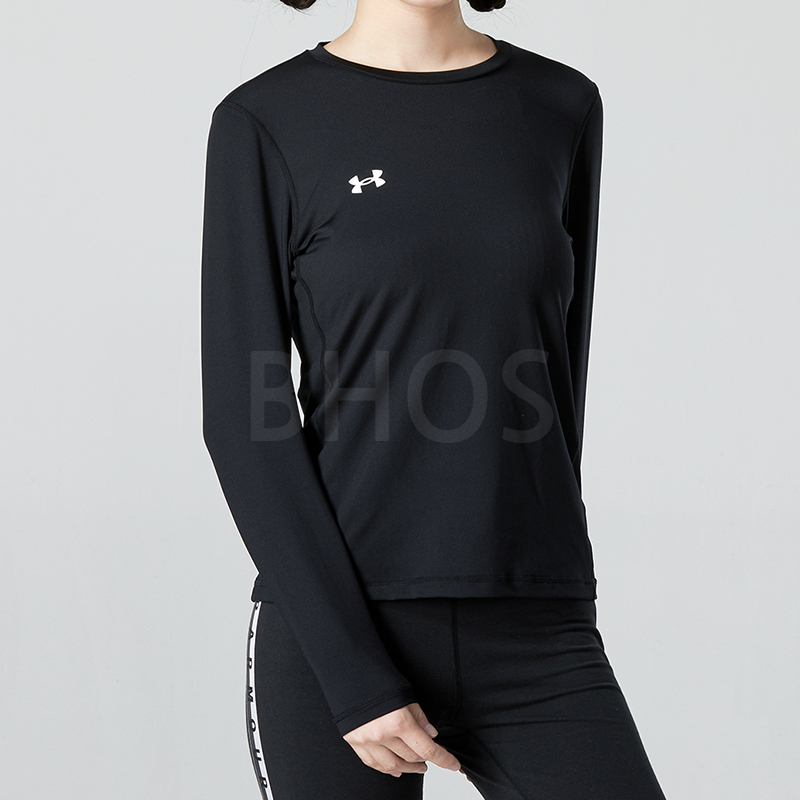 언더아머 여성 블랙 긴팔 티셔츠
