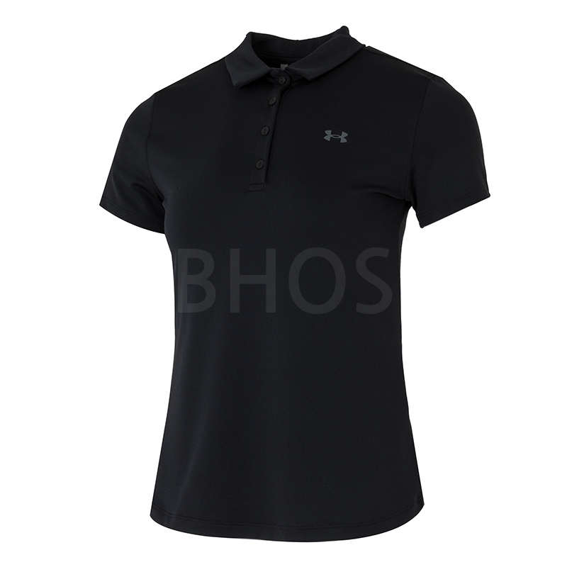 언더아머 UA Golf SS Polo 블랙 여성 티셔츠