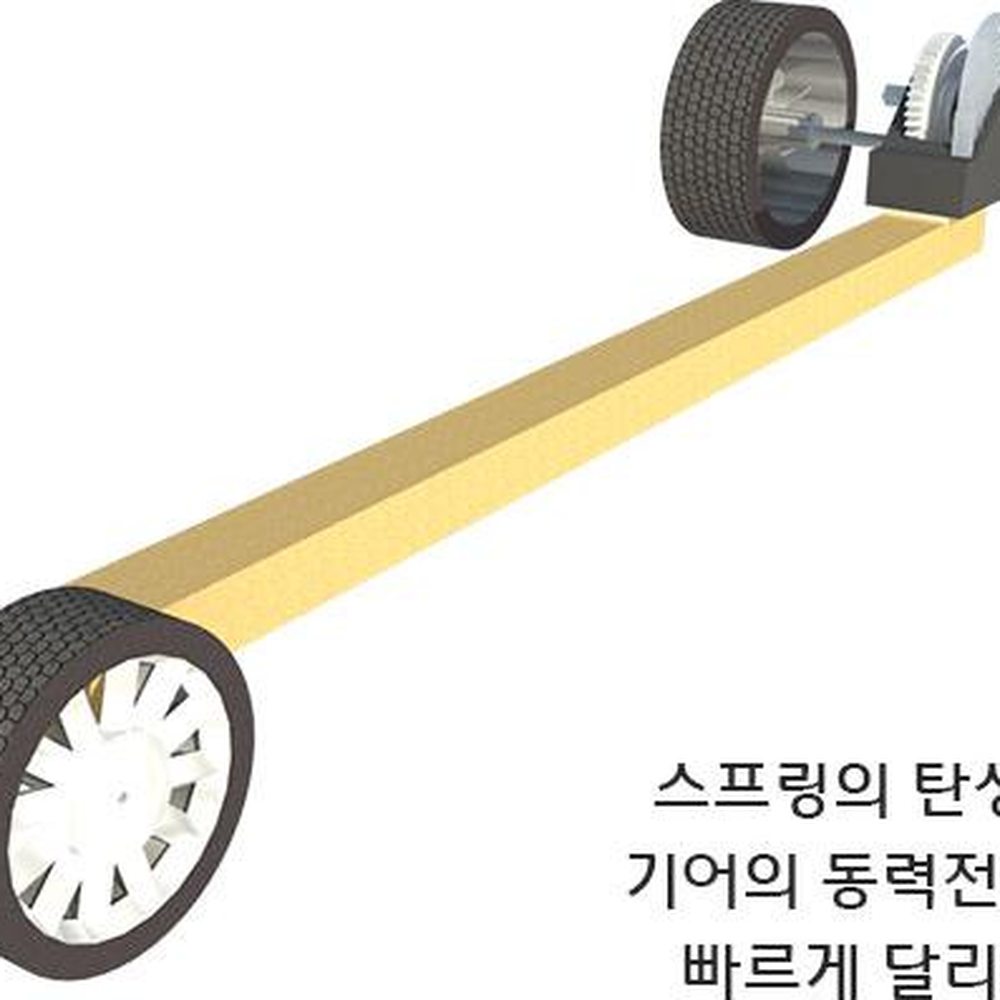 긴나무막대 태엽스프링키어자동차 탄성동력실험자동차 초등간단실험 - 상세 이미지 4