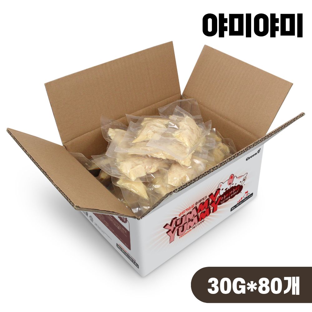 야미야미 닭가슴살 통살간식 후레이크, 30g, 80개 - 상품 이미지