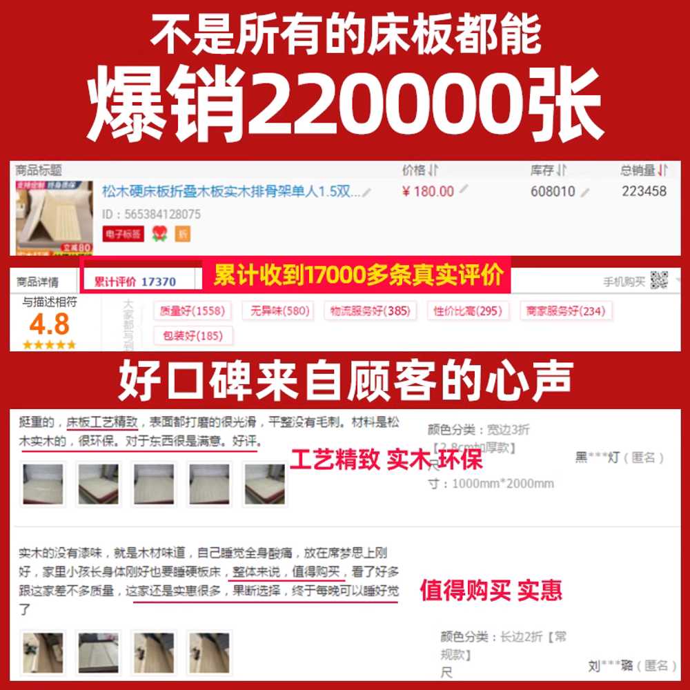 접이식 침대 확장형 원목 베드 상판 침대판 공간활용 1000mmx1900mm 3폴드 이미지 6