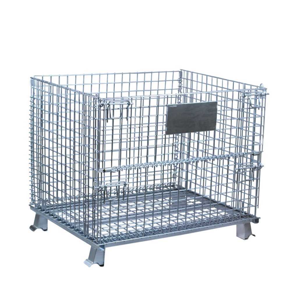 자재 적재함 박스 이동식 현장 철제 물류 카트 메탈망 800x600x640mm - 상품 이미지