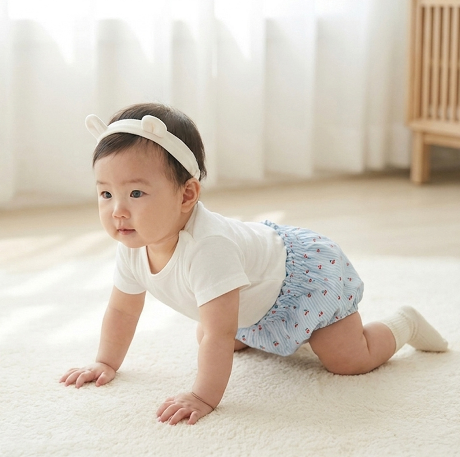 친구출산선물 코타지 체리체리 블루머 아기 신생아 호박바지 남아돌선물 - 상세 이미지 5