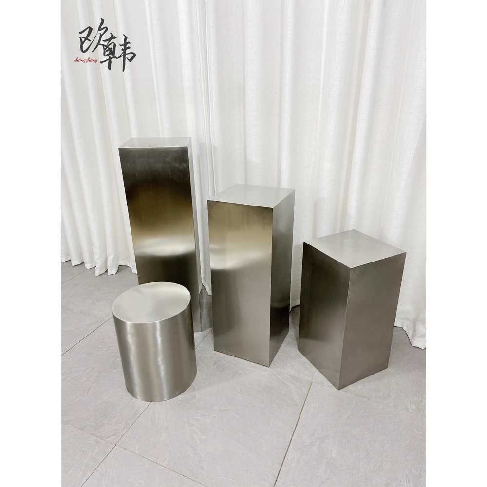 스테인리스 스퀘어 스툴 받침대 매장 전시대 디피 30x30x60cm - 상세 이미지 5
