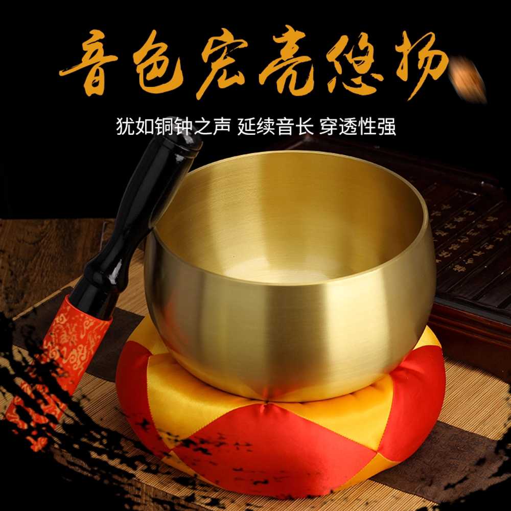 불교 씽잉볼 명상 공명 수제 요가 순수 도구 만트라 2.8인치 민무늬 7.5cm - 상세 이미지 3