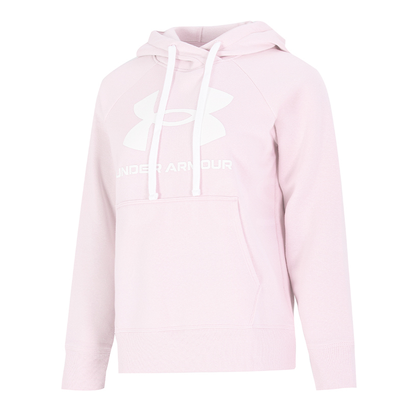 언더아머 Rival Fleece Logo 핑크 여성 맨투