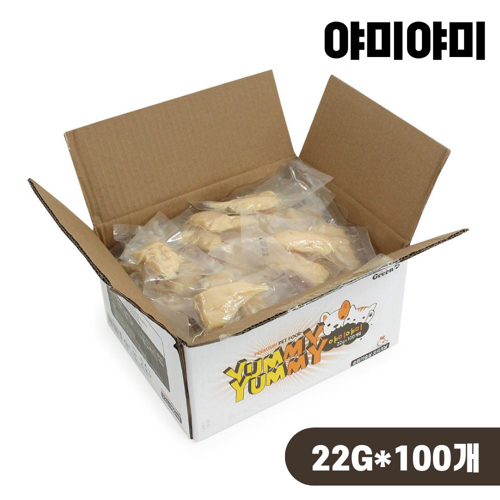 야미야미 닭가슴살 통살간식 오리지널, 22g, 100개 - 상품 이미지