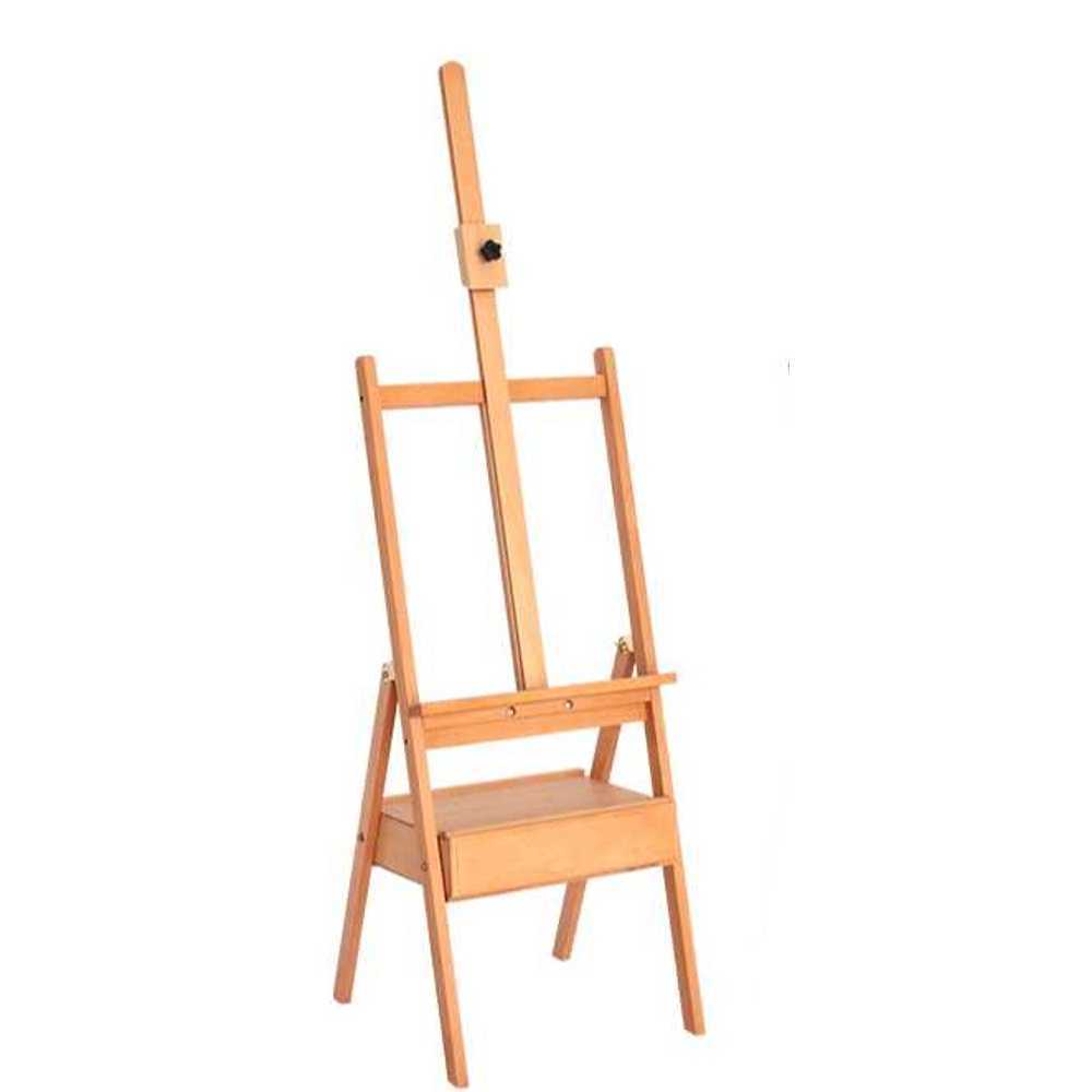 원목 이젤 삼각대 탁상 입간판 화판 거치대 나무 그림 1세대 밤나무 서랍형 - 상품 이미지