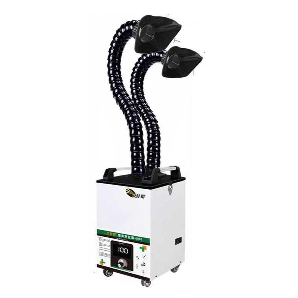 산업용 연기 흡입기 연기 흡입기 집진기 분진 납땜 250W 더블 헤드 - 상품 이미지