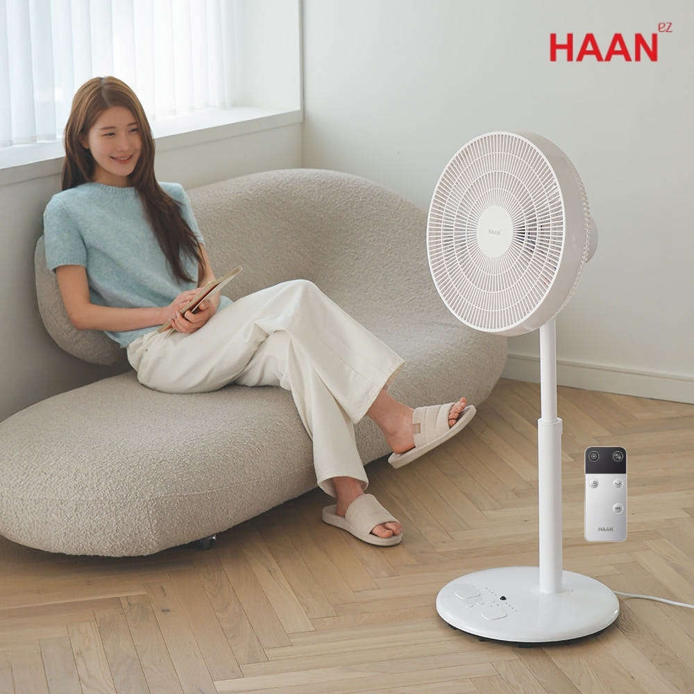 가정용 써큘레이터형 스탠드선풍기 거실 침실 리모컨 발터치선풍기 35cm - 상품 이미지