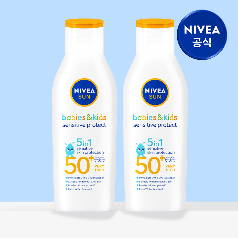 니베아 선 키즈 센서티브 프로텍트 선로션 SPF50+/PA++++ 200ml 2개 가격 비교 니베아 브랜드샵 니베아 선 키즈 센서티브 프로텍트 선로션 SPF50+/PA++++ 200ml 2개