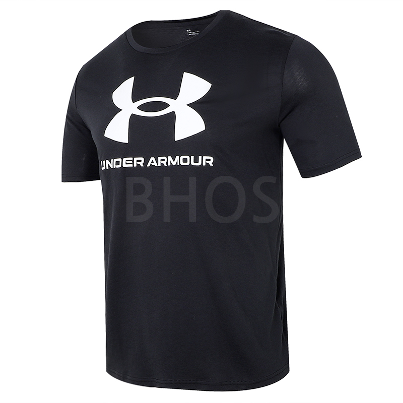 언더아머 UA Sportstyle Logo 블랙 남성 티셔