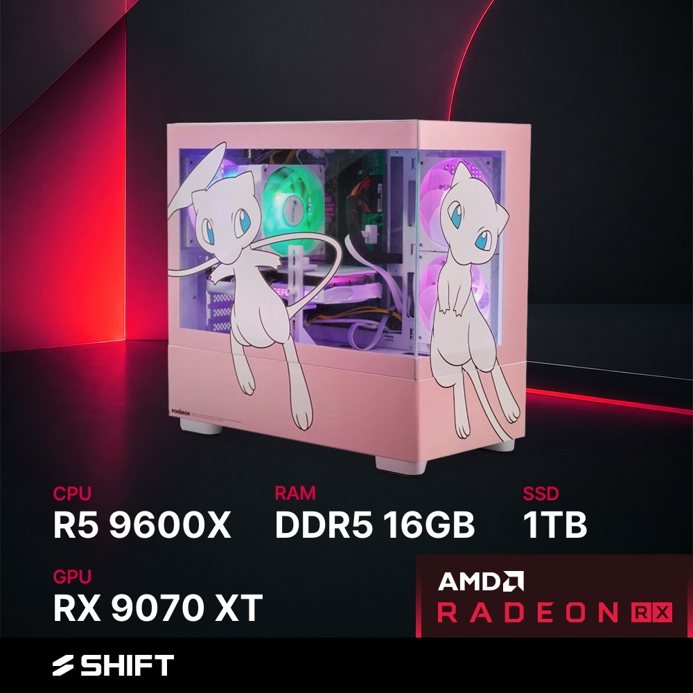 주연테크 시프트 AMD 라이젠5 9600X RX 9070 XT DDR5 16G NVMe 1T 게이밍 컴퓨터 PKM96X97XT2-16G1T 포켓몬스터 - 상품 이미지