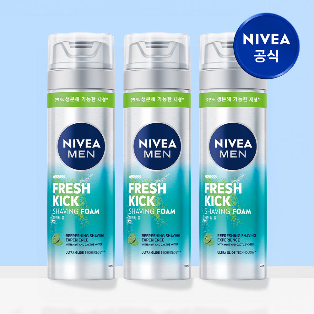 니베아 맨 프레시 킥 쉐이빙 폼 면도크림 200ml, 3개 가격 추이 니베아 브랜드샵 니베아 맨 프레시 킥 쉐이빙 폼 면도크림 200ml, 3개 - 최저가 10,100원