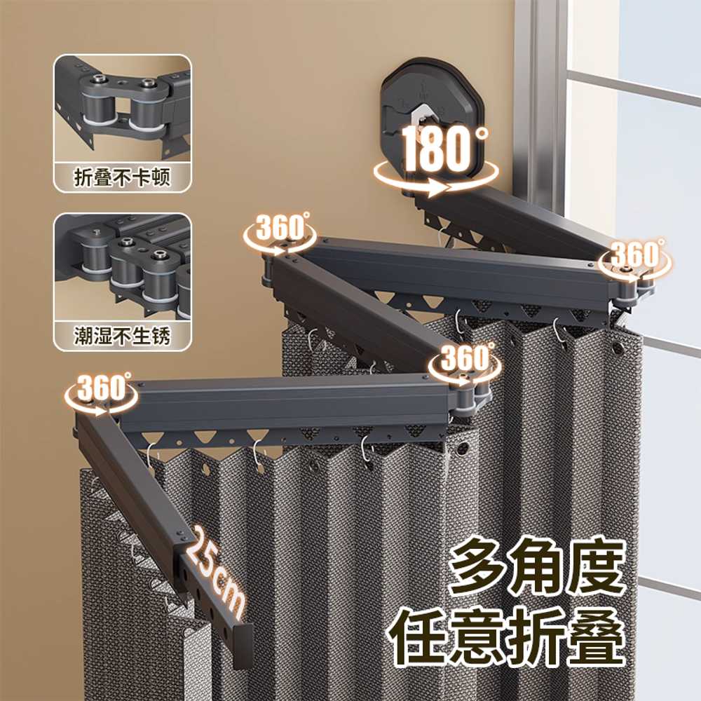 흡착식 샤워커튼 욕실 칸막이 부착형 화장실 흡입 폭 0-70cm (커튼x180cm) - 상세 이미지 4