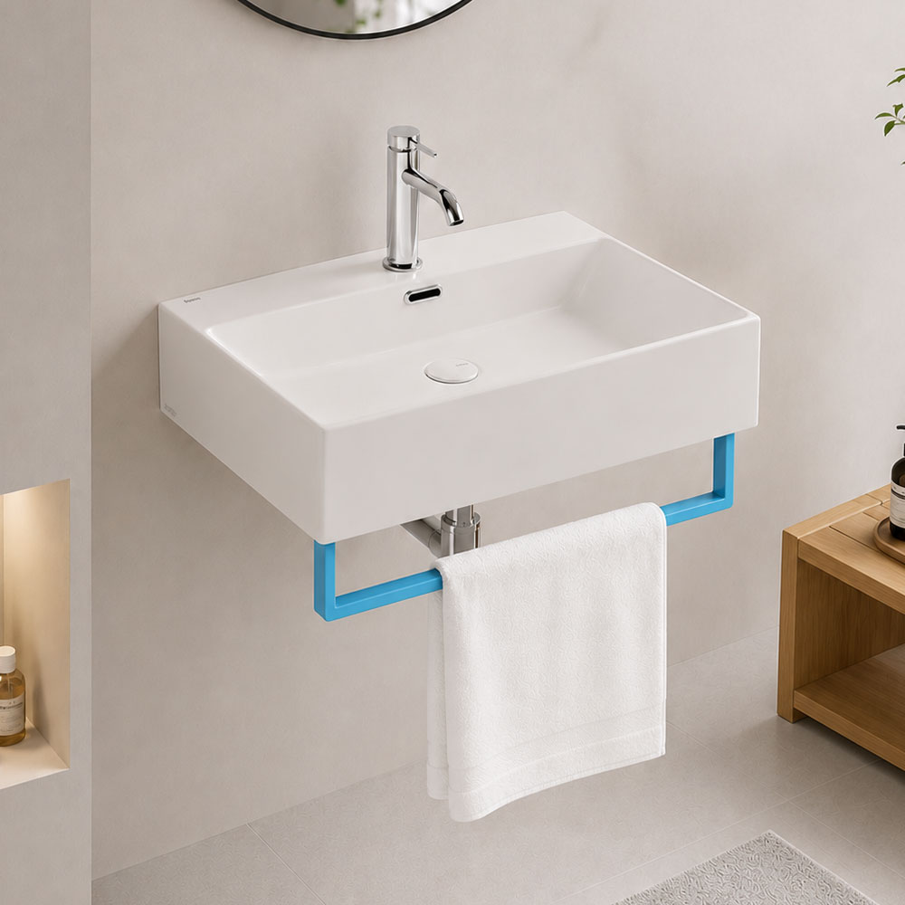 바노스 벽걸이 세면기 디엣지 6 BW-E101MW 무광 화이트 욕실 벽걸이세면대 (600) - 상세 이미지 4