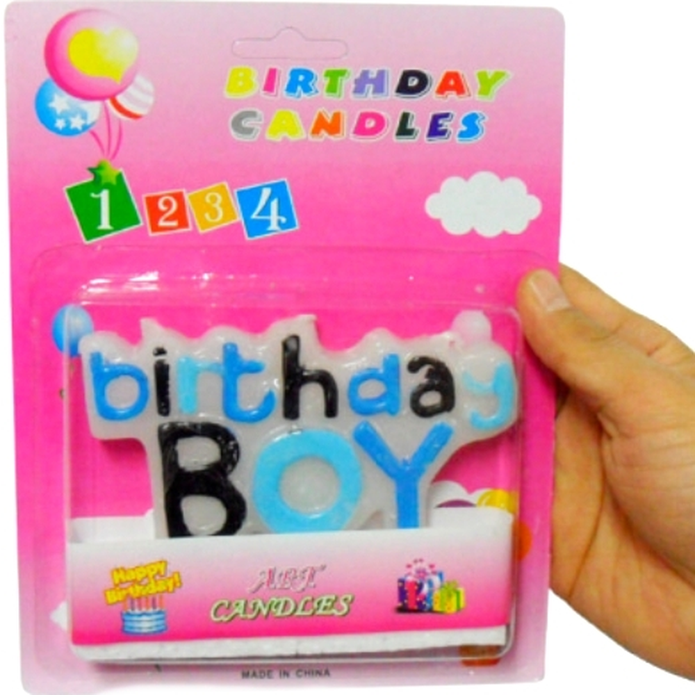 블루알파벳 벌스데이보이 남자아이생일초 돌잔치케이크촛불 1p - 상세 이미지 3