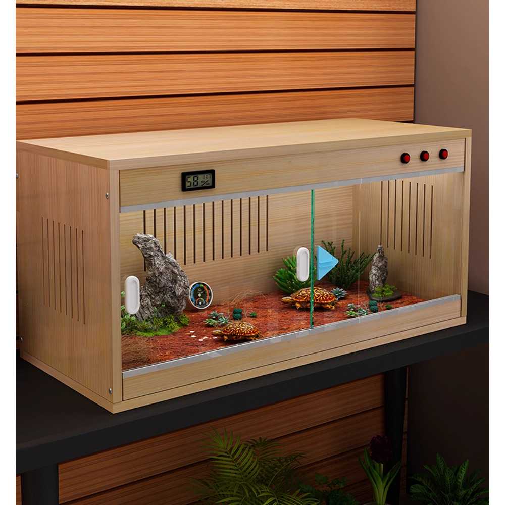 개코도마뱀 사육장 파충류용품 투명 케이지 습식 바인 80x40x42 일반 직선형 - 상세 이미지 3