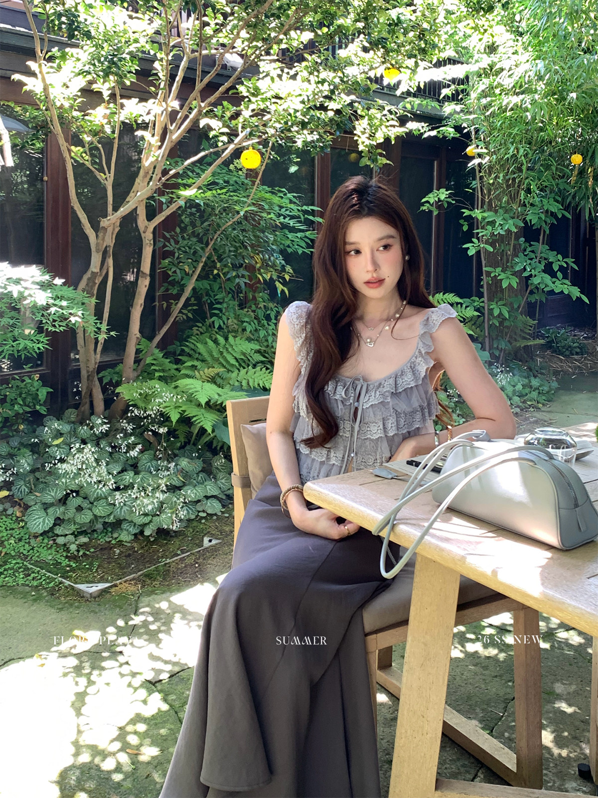 Florr 린넨 롱스커트 플레어 여성 여름 스커트 치마 - 상세 이미지 5