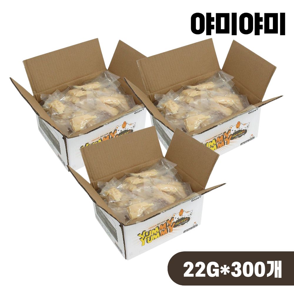 야미야미 닭가슴살 통살간식 오리지널, 22g, 300개 - 상품 이미지