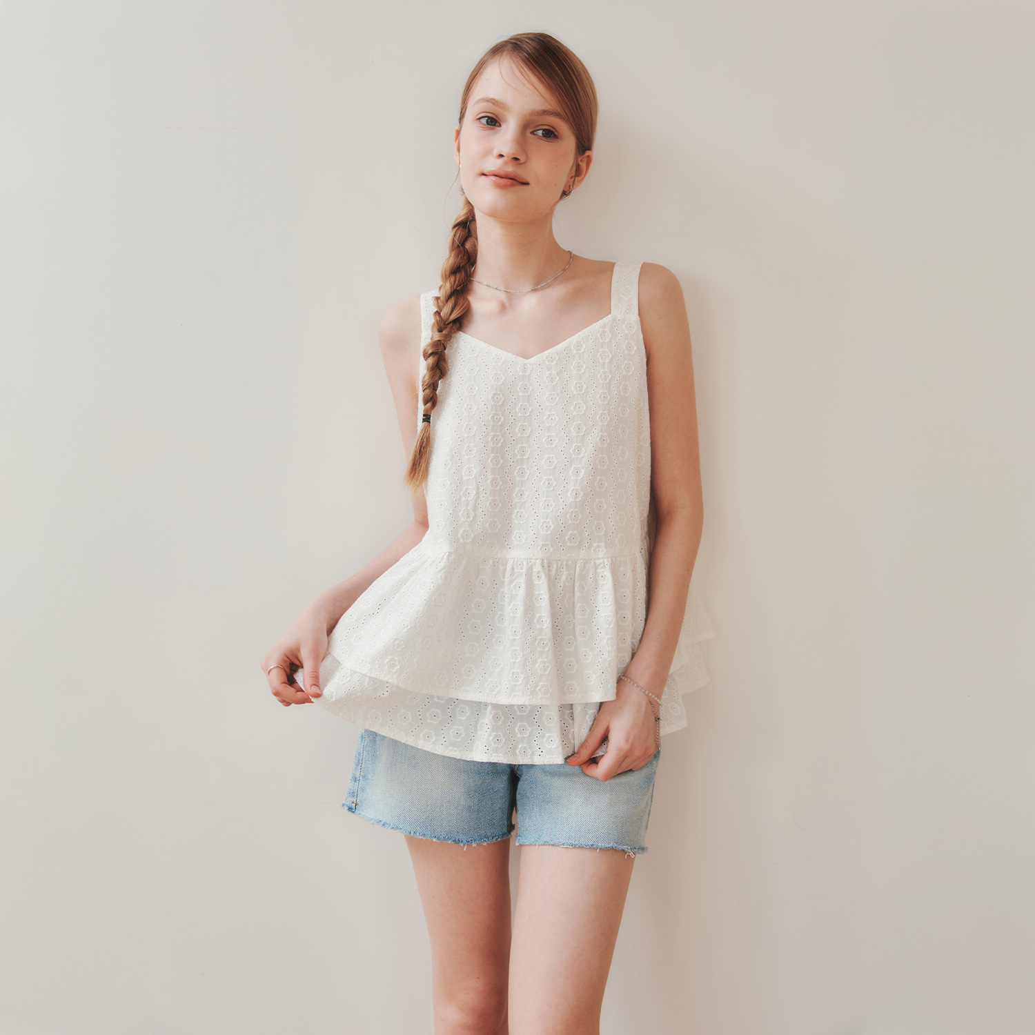 [제로스트릿] 워싱 데님 쇼츠 WASHED DENIM SHORTS / LIGHT BLUE - 상세 이미지 3