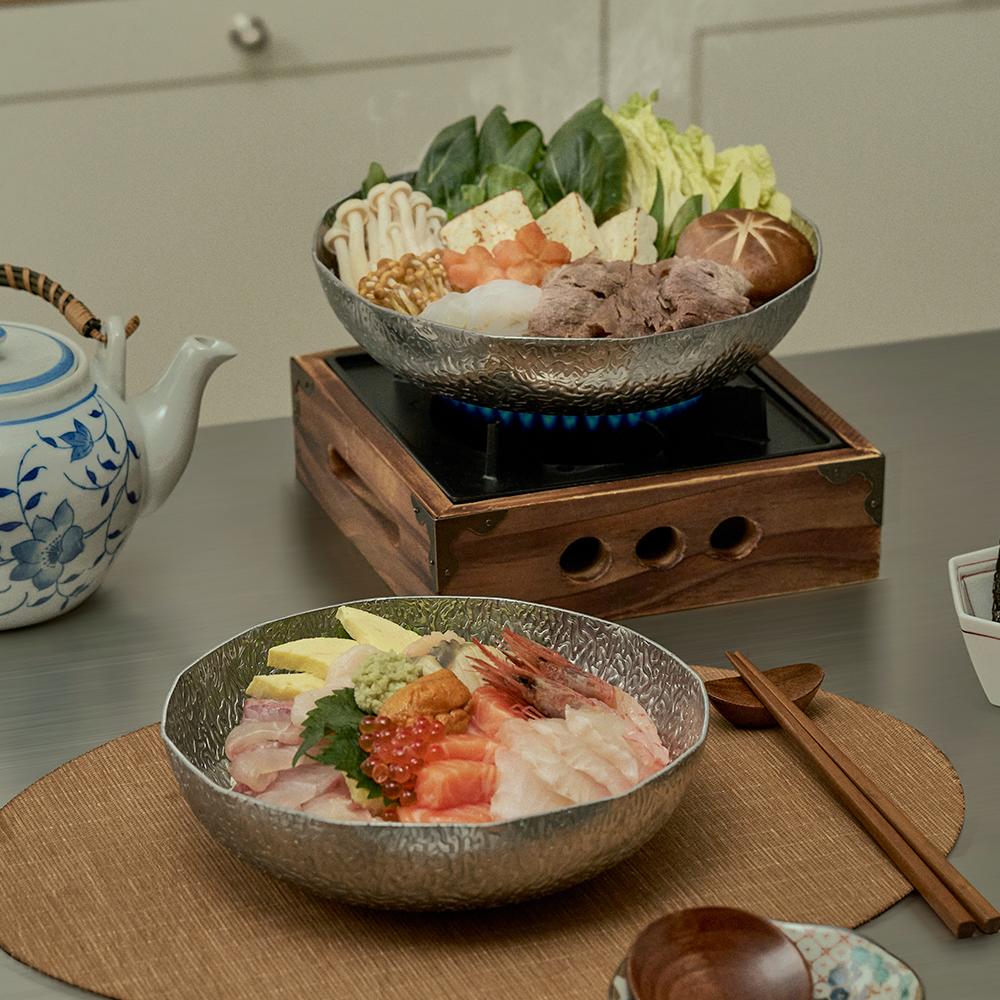 하로로 카타치 통3중 스텐 304 인덕션 각진형 스키야키 냄비(쥬니카쿠) 시리즈 이미지