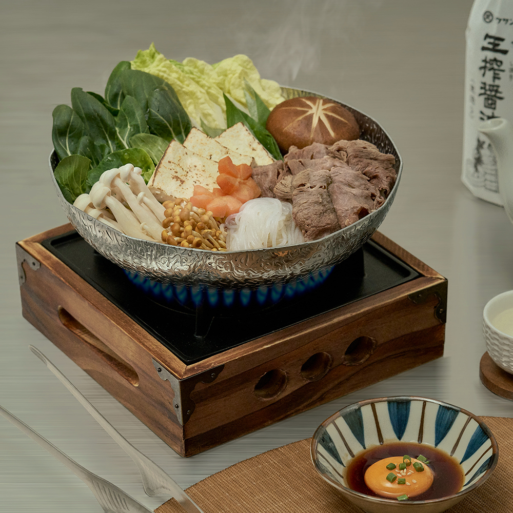 하로로 카타치 통3중 스텐 304 인덕션 각진형 스키야키 냄비(쥬니카쿠) 22cm - 상품 이미지