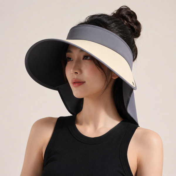 목가림 와이드 썬캡 여성 자외선차단 여름 모자 돌돌이 선캡 - 상세 이미지 2