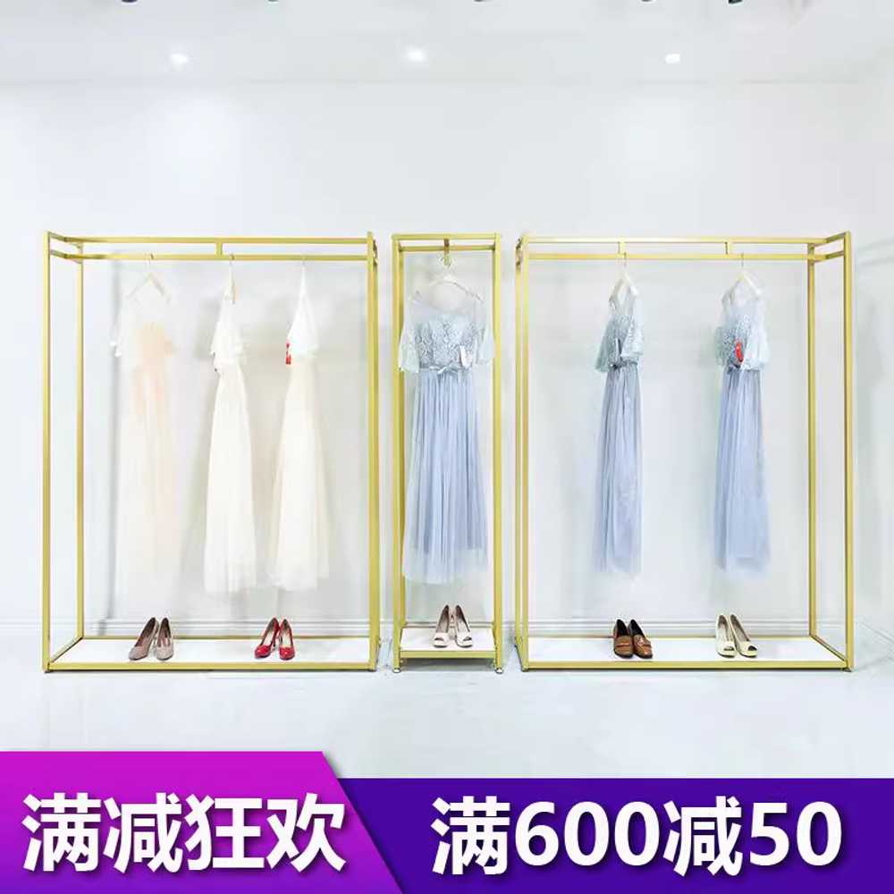 웨딩샵 행거 옷걸이 롱 드레스 보관대 대형 골드 매장 120x200 - 상세 이미지 3