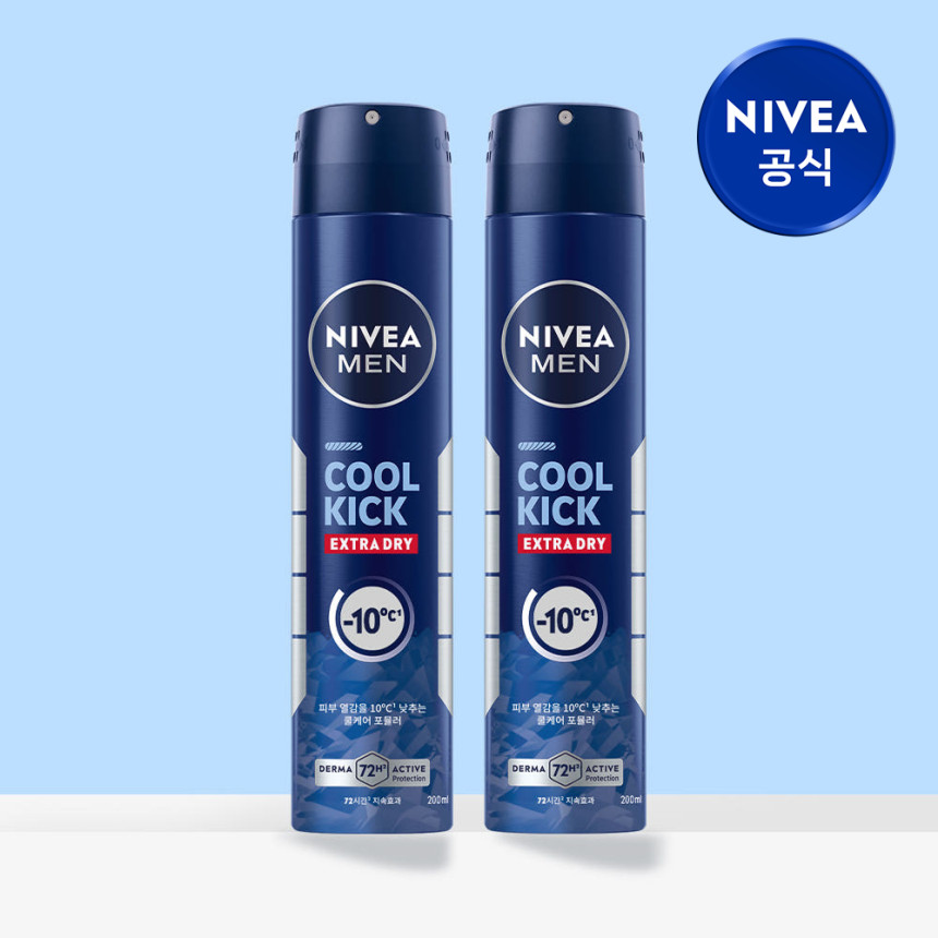 니베아 맨 데오드란트 스프레이 쿨 킥 200ml X 2개