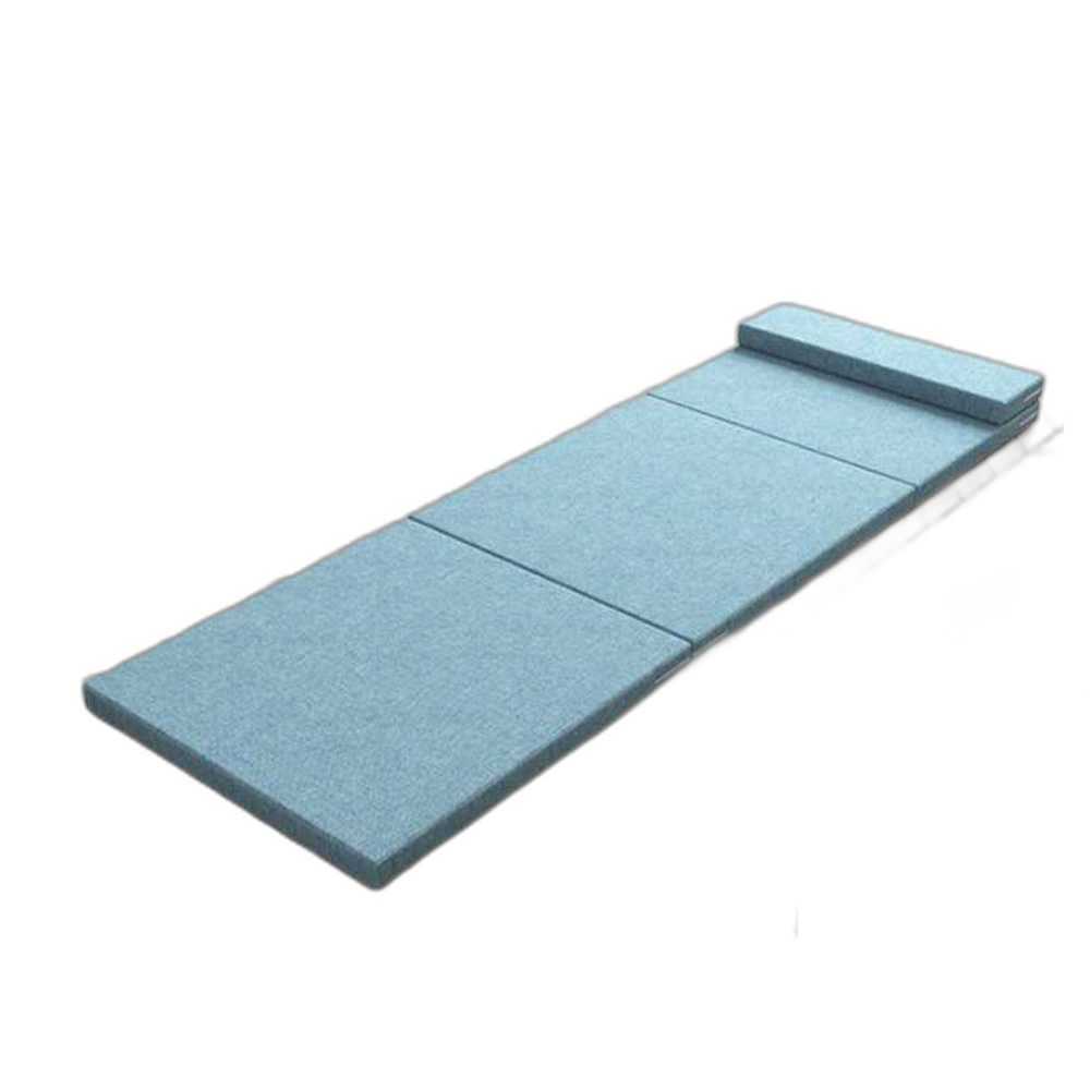 접이식 베개매트 매트리스 원룸 간이 캠핑 자취생 폼 블루 180x60 (두께 5cm) - 상품 이미지