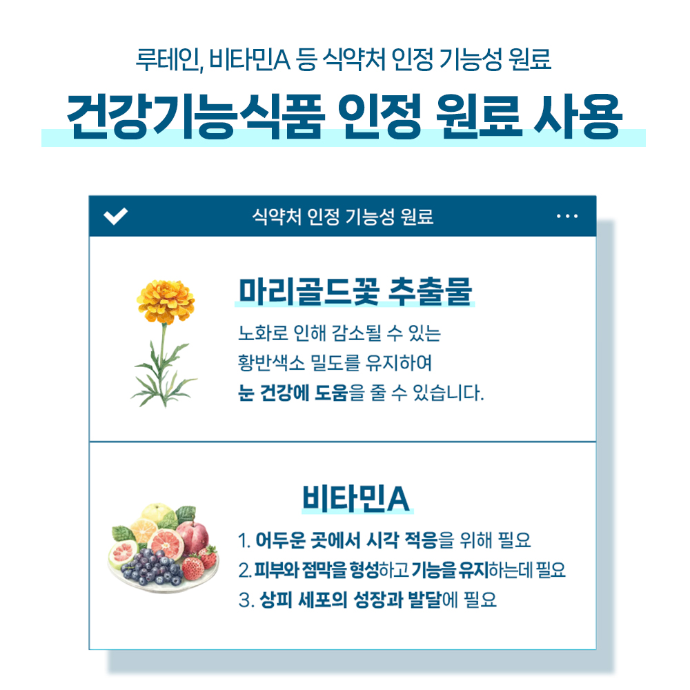 시너지엔 호주 루테인 비전플러스 눈건강 마리골드꽃 빌베리 비타민A 60캡슐, 1개 - 상세 이미지 4