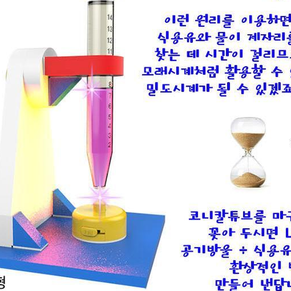 밀도학습용 회전코니칼튜브 기름과물밀도차이실험키트 5인세트 - 상세 이미지 3
