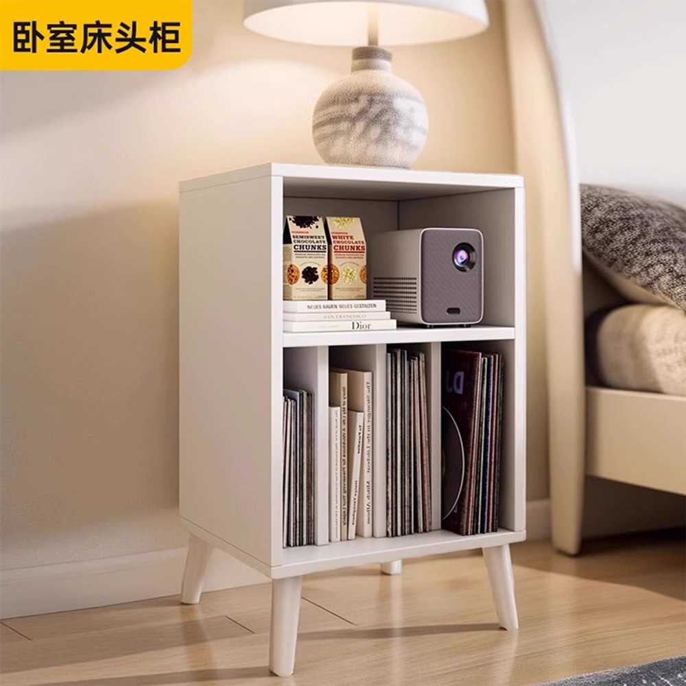 LP 수납장 다용도 원목 쇼케이스 선반 턴테이블 거실 83x48x40cm 월넛 - 상세 이미지 5