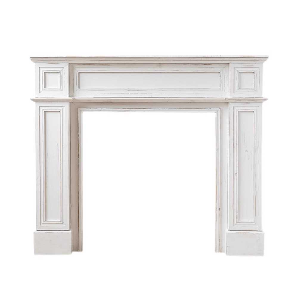 벽난로 콘솔 소품 수납장 엔틱 거실 복도 실내 디자인 90x20x110cm - 화이트 - 상품 이미지