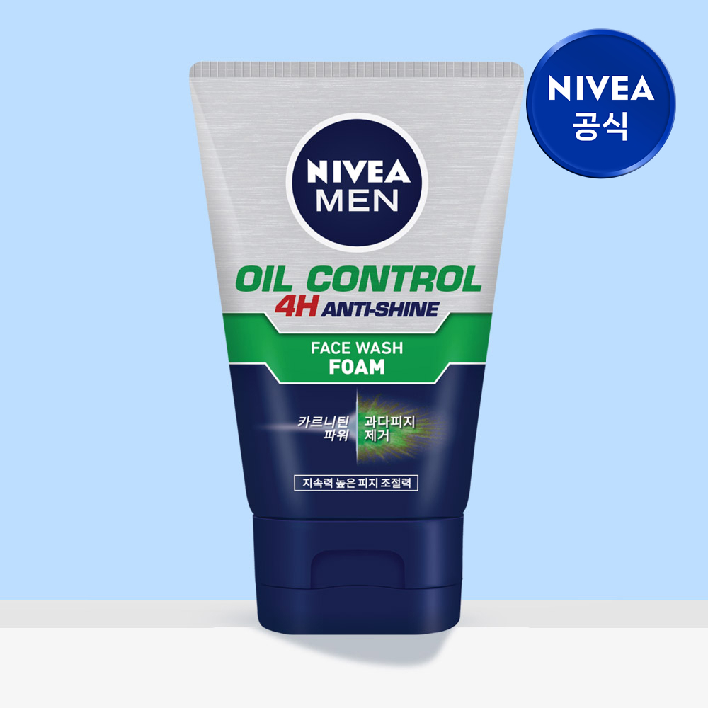 니베아 맨 오일 컨트롤 페이스 워시 클렌징폼 100ml, 1개 - 상품 이미지
