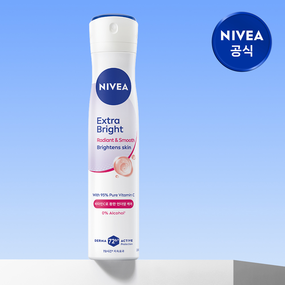 니베아 데오드란트 스프레이 엑스트라 브라이트 200ml, 1개 - 상품 이미지