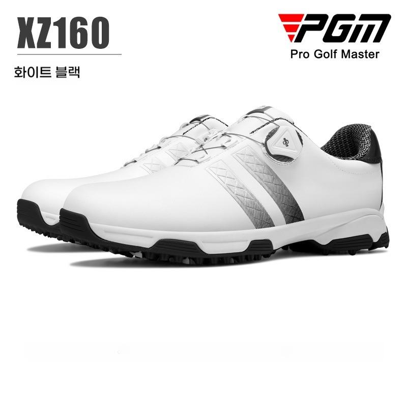 PGM 골프 화이트 블랙 남성화 캐주얼 운동화 다이얼 슈즈 골프화 남성화 골프화 신발 방수 - 상품 이미지
