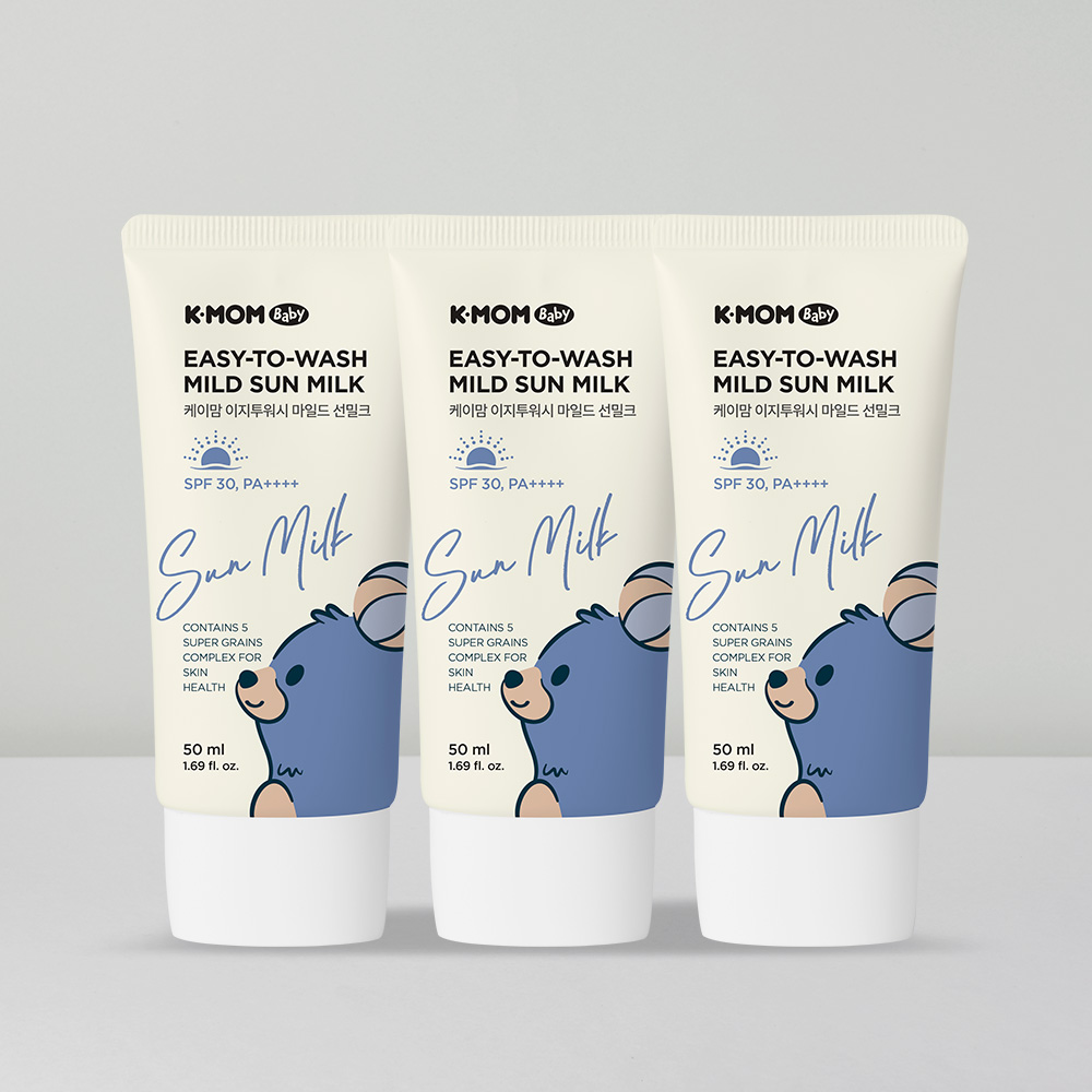 케이맘 이지투워시 마일드 선밀크/선크림 50ml 3개세트 - 상품 이미지