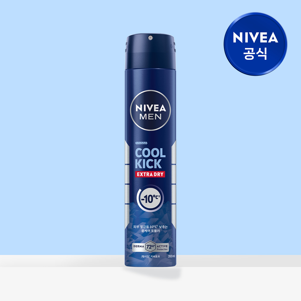 니베아 맨 데오드란트 스프레이 쿨 킥 200ml - 상품 이미지