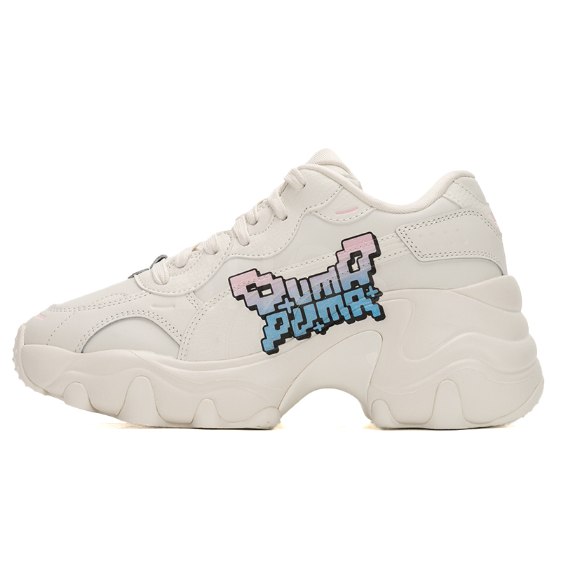 푸마 Pulsar Wedge Wns Nostalgic 미색 파랑 핑