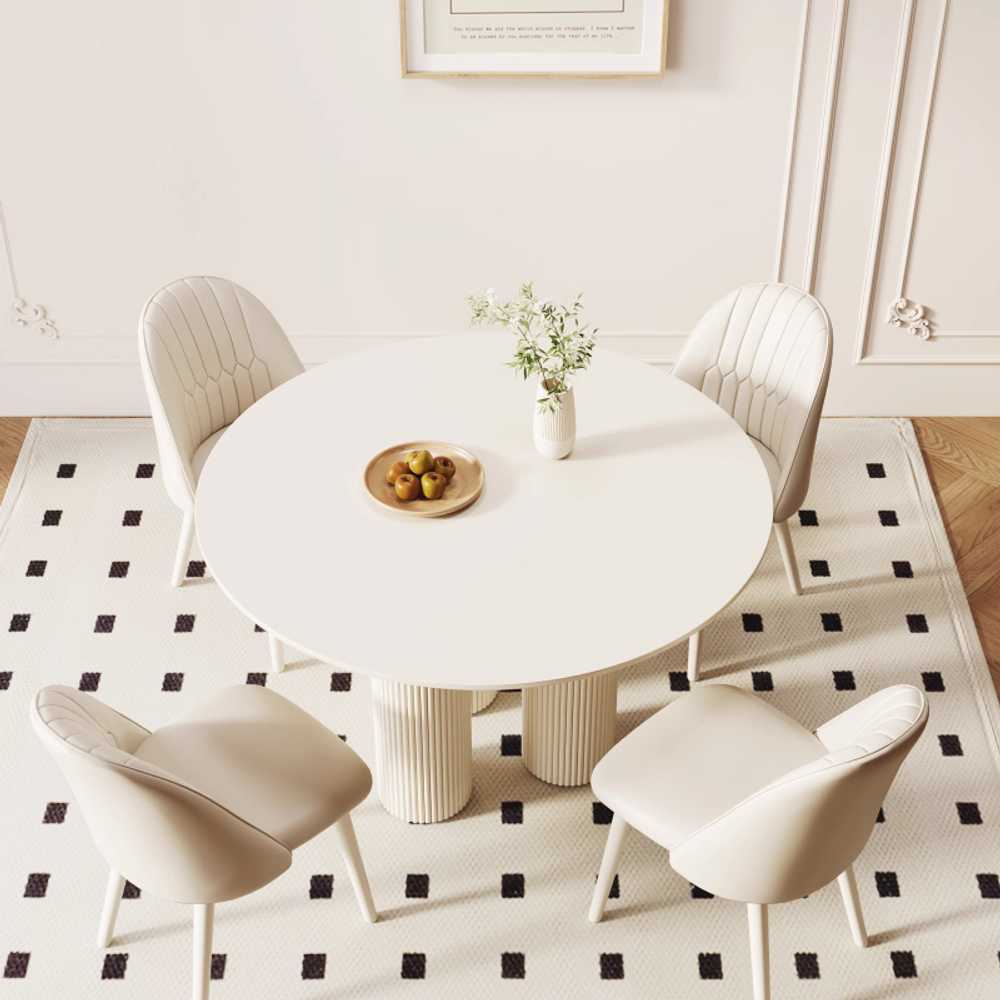 템바보드 식탁 원형 테이블 다이닝 카페 북유럽 거실 60cm - 상세 이미지 5