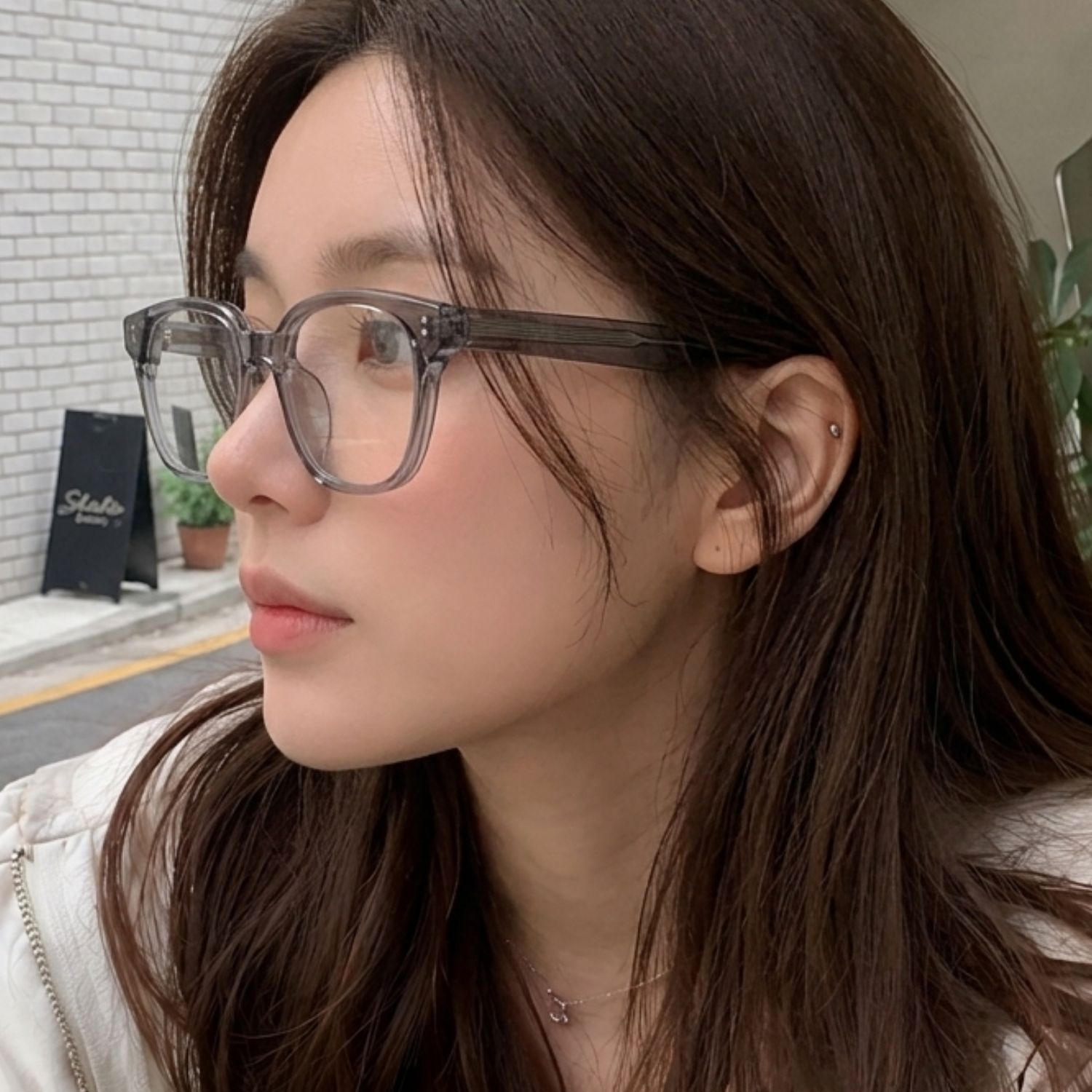 인생 안경 사각뿔테 클래식 남자 여자 블루라이트차단 빈티지 안경테 - 상세 이미지 4