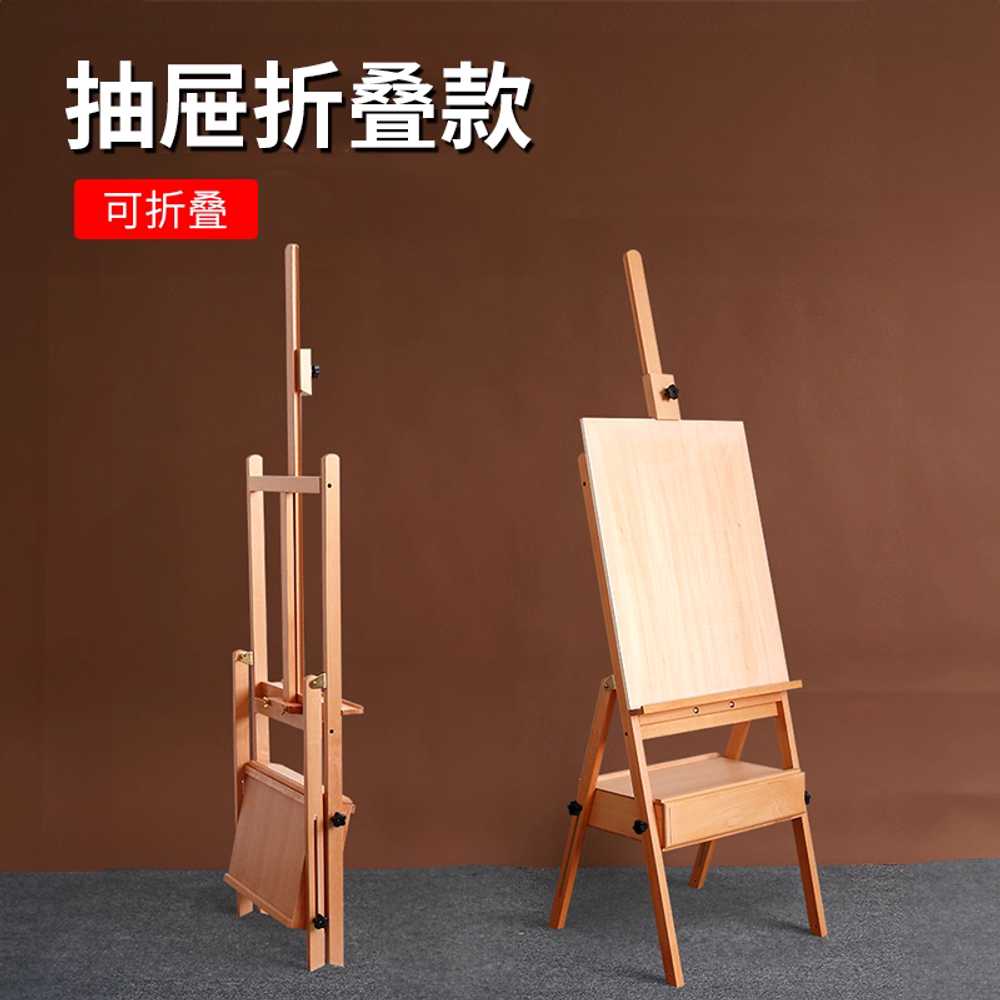 원목 이젤 삼각대 탁상 입간판 화판 거치대 나무 그림 1세대 밤나무 서랍형 - 상세 이미지 3